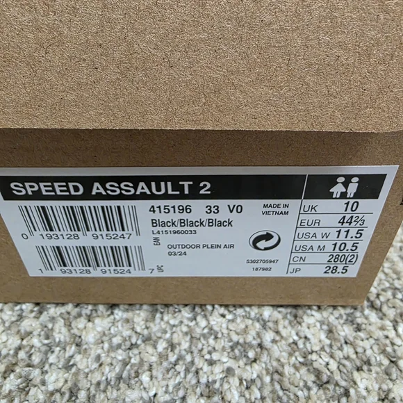 NWB SALOMON 415196 SPEED ASSAULT 2 Men's Tactical Boot Black - Picture 4 of 9